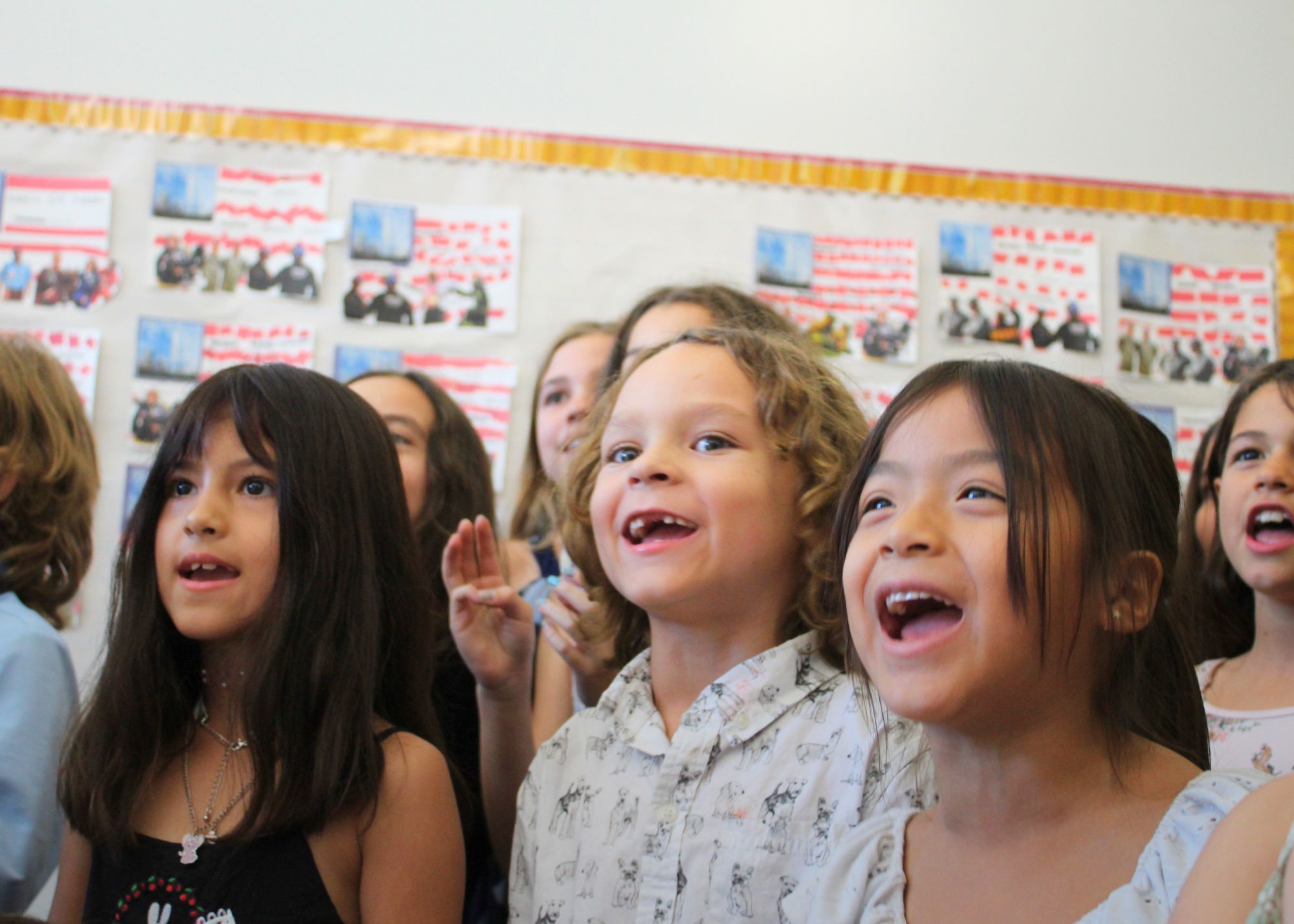 Students singing